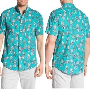 Free Planet Pineapple Short Sleeve Button Down